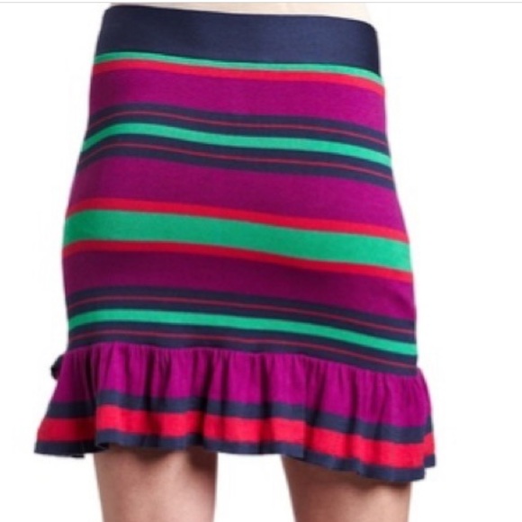 NWT! - BCBGMaxAzria ‘Catarina’ Silk & Cotton Blend Knit Skirt - Picture 4 of 8